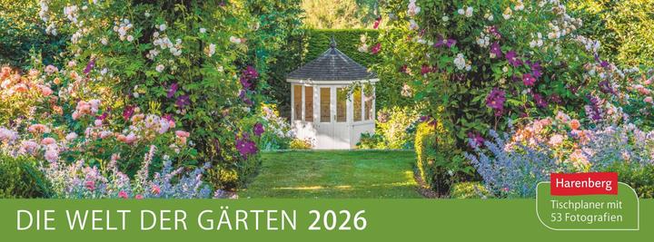 Image du produit Harenberg Die Welt der Gärten Premium-Tischplaner 2026 - Wochenkalender mit 53 Fotografien (Couverture rigide, Allemand)