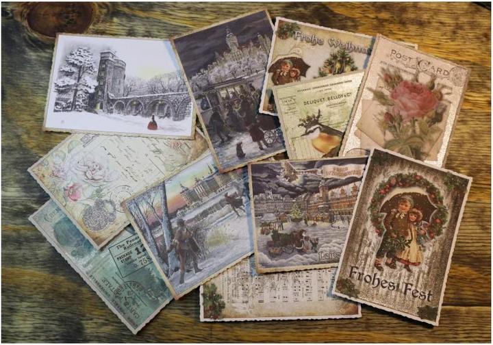 Actual product image Pappnoptikum 5036 - Postcard Winter Trip (with mica)