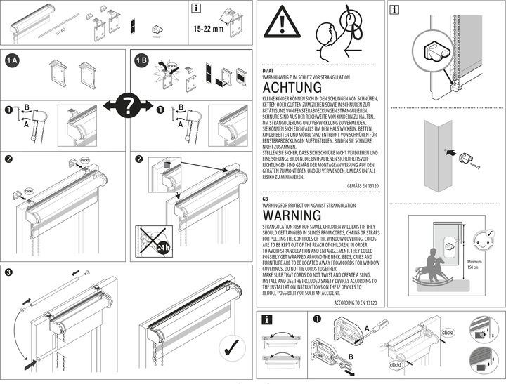 Actual product image My home EASYFIX double roller blind (80 x 150 cm)