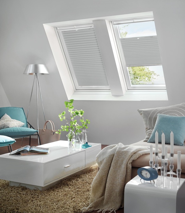 Produktbild Gardinia Dachfenster Plissee mit Saugnäpfen (47.5 x 100 cm)