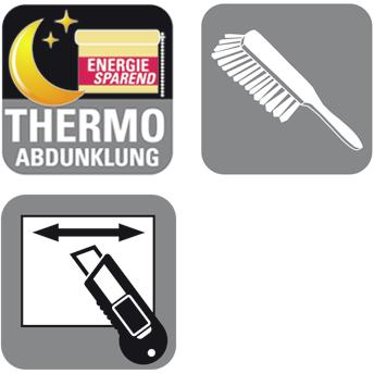 Thumbnail - Gardinia, Rollo, EASYFIX Rollo Thermo ENERGIESPAREND (70 x 150 cm)