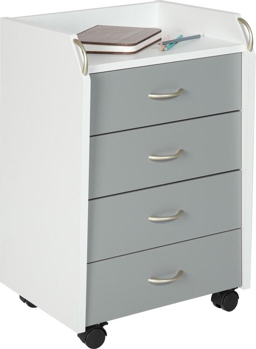 Inter Link Container PRINTI Container sur roulettes Printi blanc-gri (40 x 65 x 36 cm)