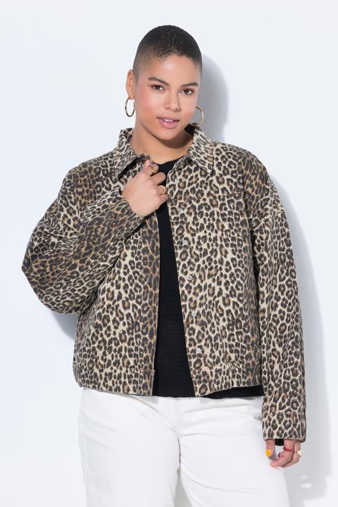 Immagine prodotto Studio Untold Blusotto leopardato dal taglio oversize con collo da camicia e orli elastici (46, 48)