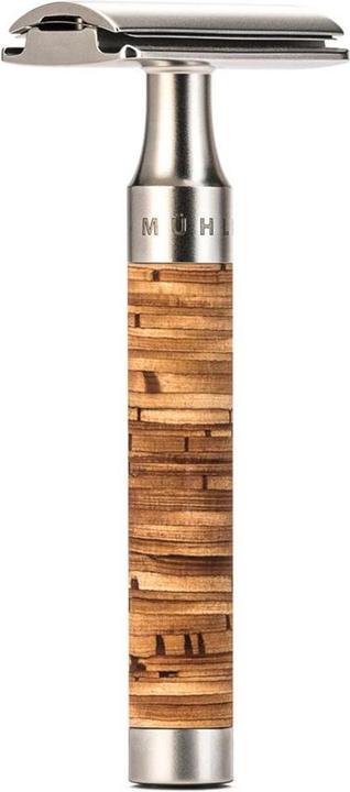 Actual product image Mühle Rocca razor plane, closed foam edge, stainless steel/birch bark
