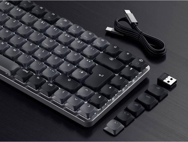 Actual product image Satechi SM1 Slim Mechanical Bacllit BT Keyboard German dark (DE, Wireless, Cable)