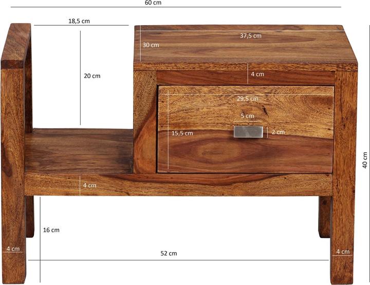 Produktbild FineBuy Nachttisch (60 x 40 x 30 cm)