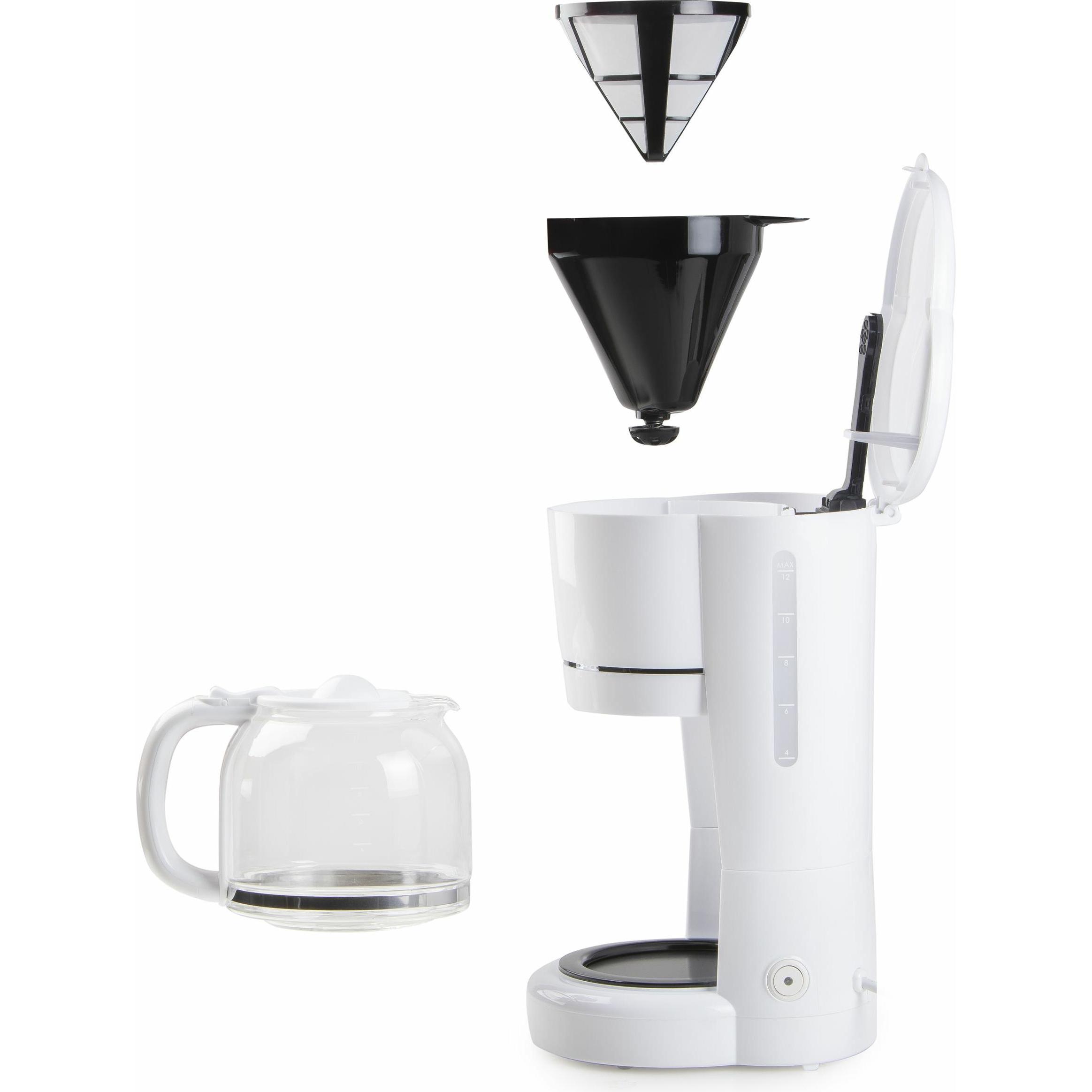 Thumbnail - Domo CAFETIÈRE BLANCHE DO730K 900W 1,5L 12 TASSES PORTE-FILTRE AMOVIBLE ARRÊT AUTOMATIQUE, Filterkaffeemaschine, Weiss