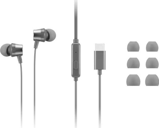Produktbild Lenovo Słuchawki douszne z mikrofonem 300 GXD1J77353 USB-C szare (Kabelgebunden)