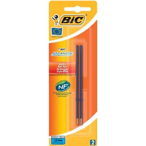 Bic, Ersatzpatrone, Kugelschreibermine M 2ST blau (Ersatzmine, Blau)