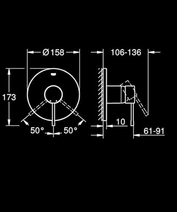Actual product image Grohe Single-lever shower mixer ESSENCE FMS f Rapido SB (35600) cool sunrise geb