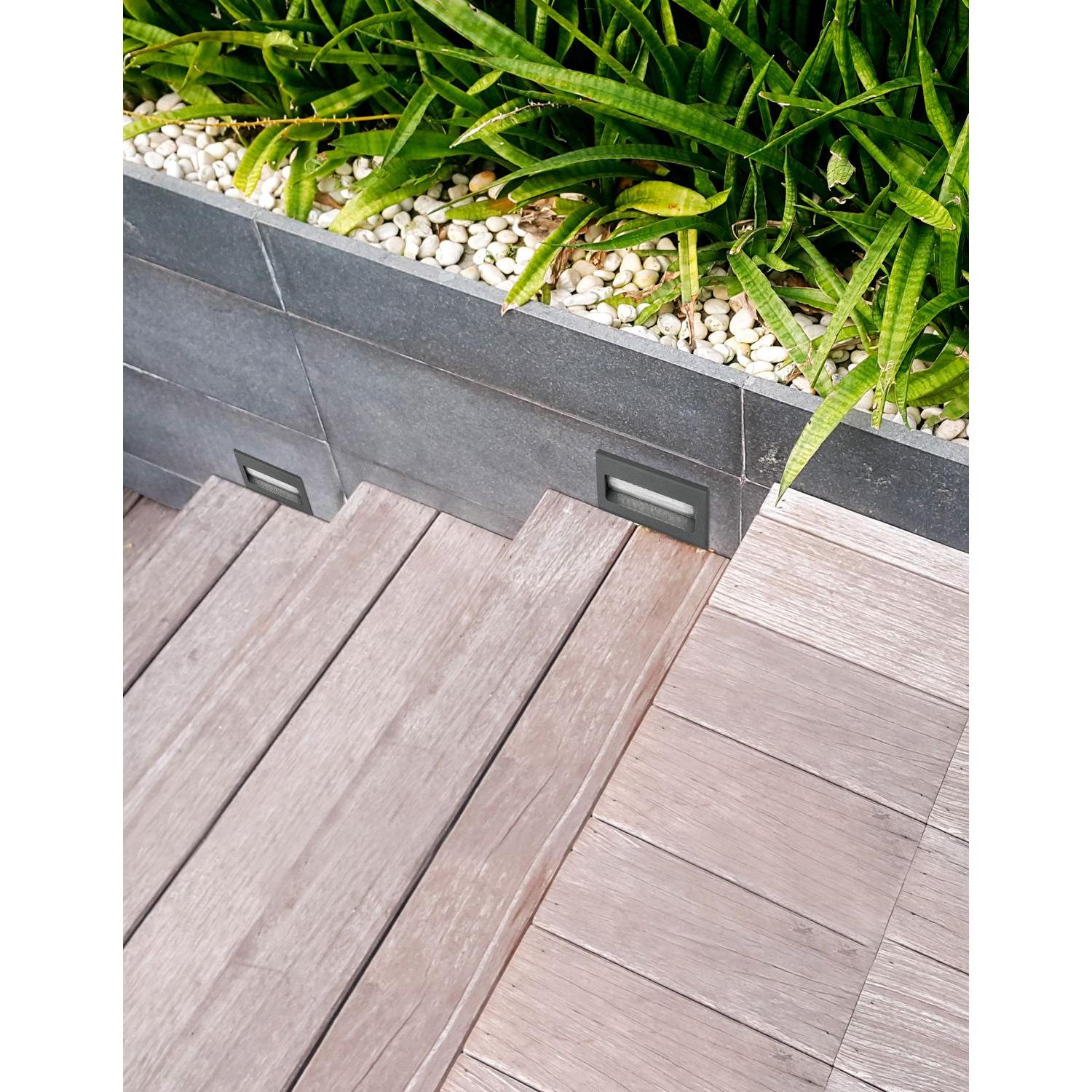 Thumbnail - Nova Luce, Gartenbeleuchtung, KRYPTON LED Wandeinbauleuchte Grau 2W IP54 Warmweiss 8,5x8x5,5cm 726404