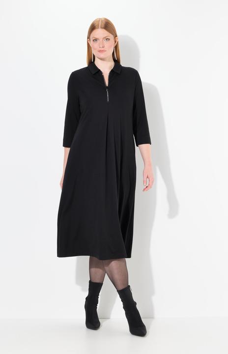 Produktbild Ulla Popken Puntokleid, Glitzer-Reissverschluss, 3/4-Arm (54)