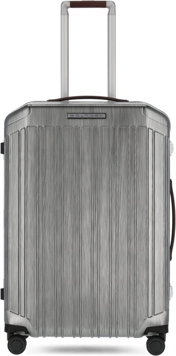 Produktbild Piquadro PQ-Light - Ultra Slim Mittelgrosser Hartschalentrolley Schwarz/Leder (67 l, M (50 - 90l))