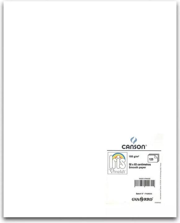 Produktbild Iris Pappe Weiss 50 x 65 cm (240 g/m², 25x)