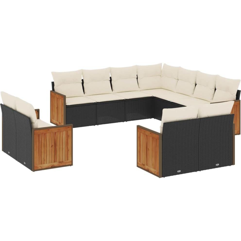 VidaXL, Gartenlounge, 10-tlg. Garten-Lounge-Set mit Kissen