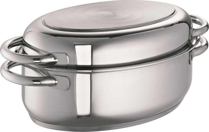 Image du produit Schulte-Ufer Multibraises ovale 6,5 litres Ø34cm Acier inoxydable (34 cm, Cocotte + faitout, Acier inoxydable)
