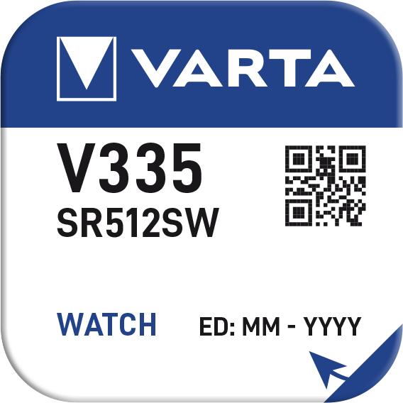 Actual product image Varta V335 / SR512SW - Uhrenbatterie (1 pcs., V335, 6 mAh)