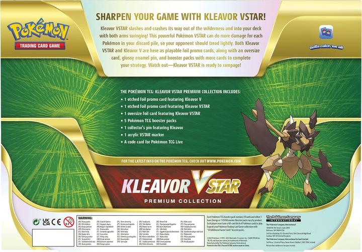pokemon trading card game kleavor vstar premium collection box Pokemon Trading Card Games Kleavor VSTAR Collection Box