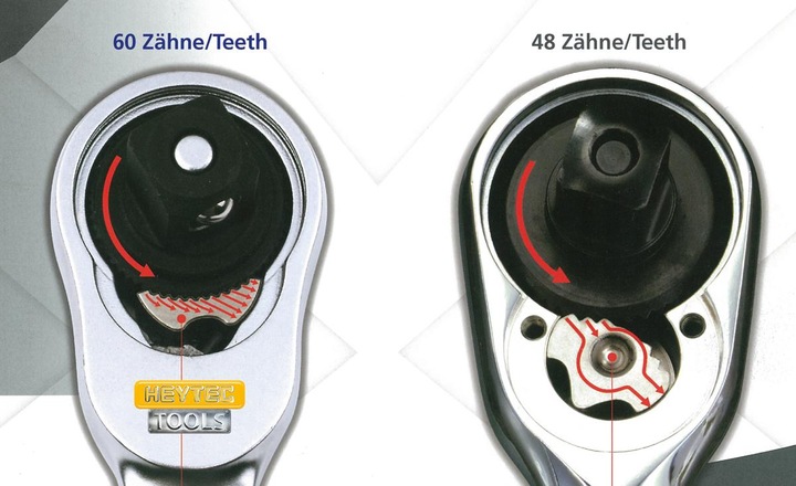 Actual product image HEYTEC Lever change ratchets 150 mm (1/4")