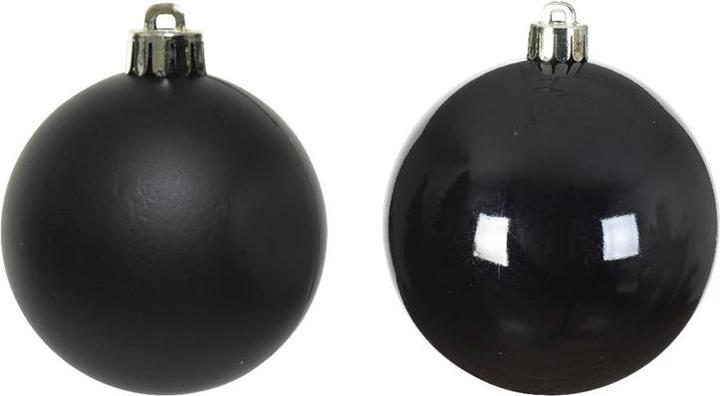 Decoris Christmas Tree toys 140417, black, 80 mm, 6 pcs (6x)