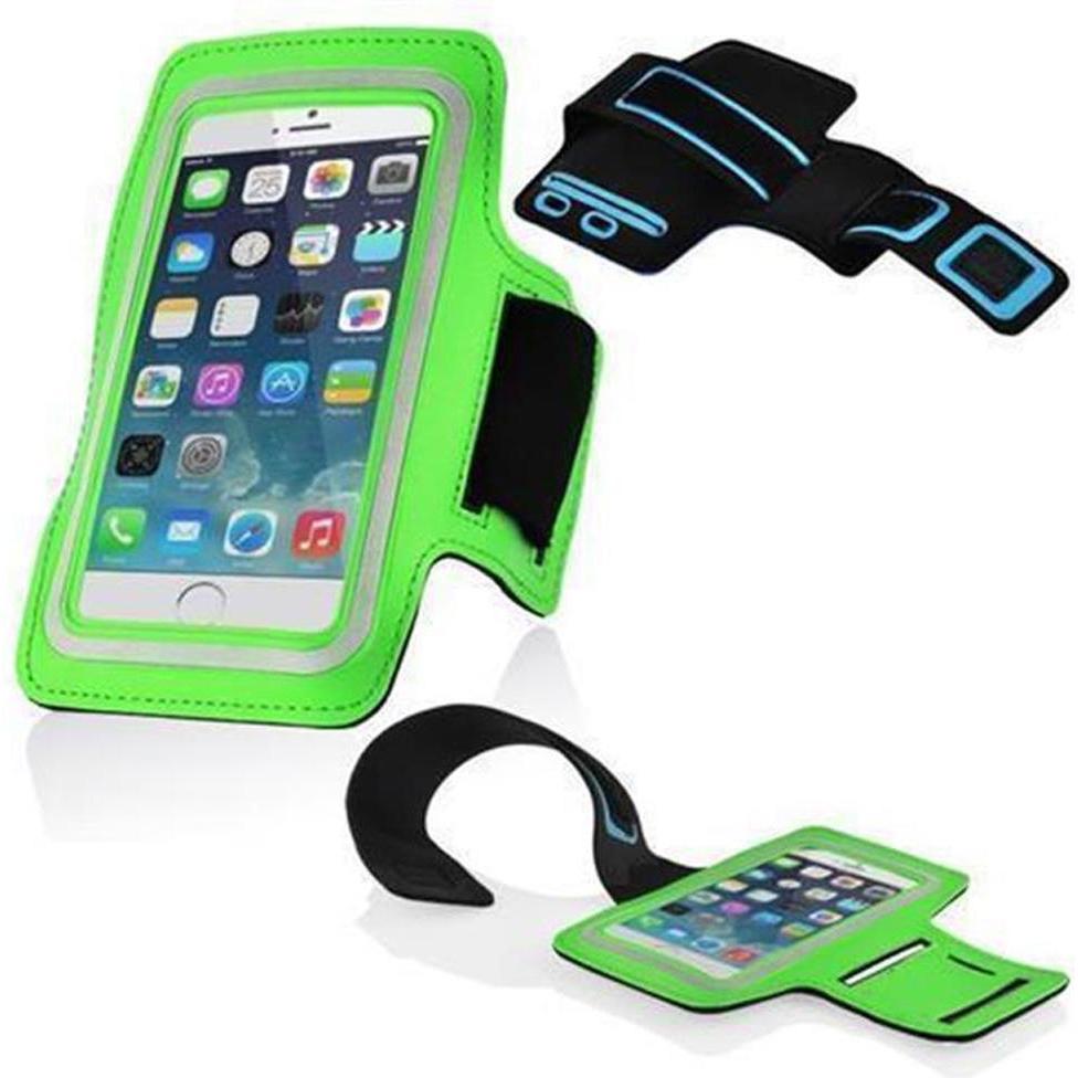 Cadorabo Neopren Sport Armband, Smartphone Sportarmband, Grün