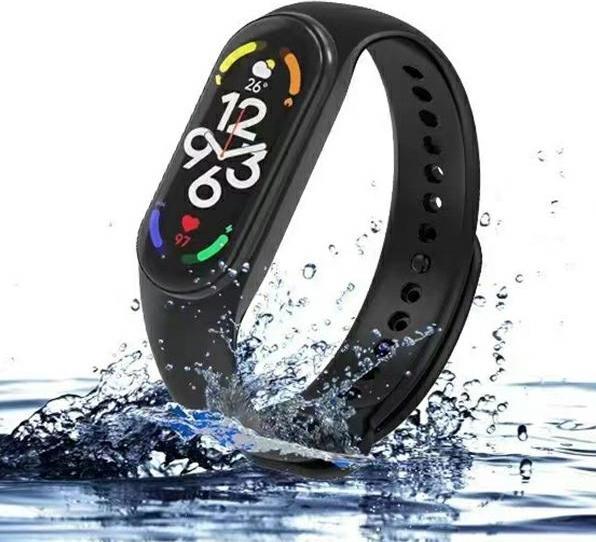 Actual product image Beline pasek Mi Band 7/6/5 czarny/black (Silicone, Plastic)