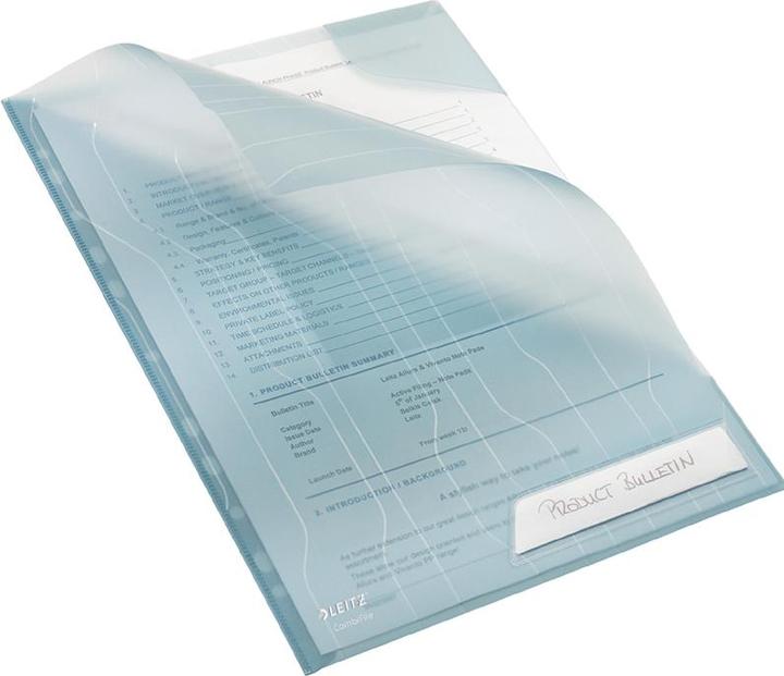 Produktbild Leitz Sicht--Prospekthülle CombiFile, A4, PP, blau, 0,20 mm genarbt, Kombination aus Prospekthülle u (A4, 1 x)