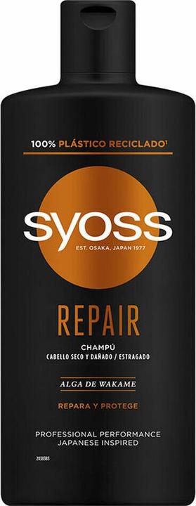Image du produit Syoss Shampooing réparateur pour cheveux secs et abîmés 440ml (440 ml, Shampoing liquide)