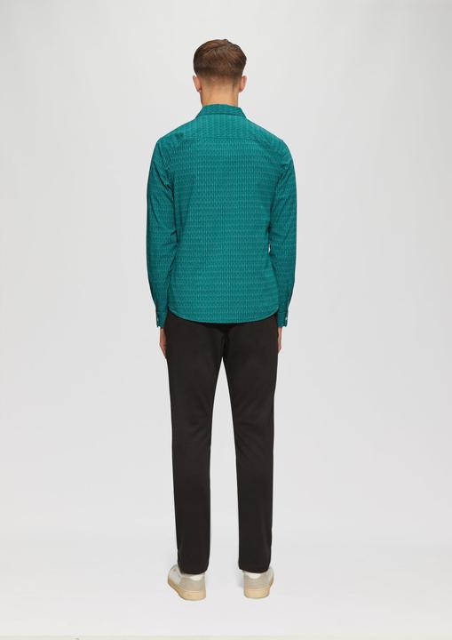 Produktbild S.Oliver Hemd Slim Fit: Gemustertes Hemd aus Baumwollstretch (XL)