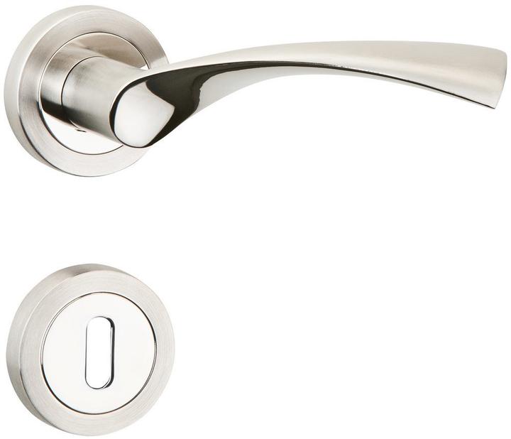 Hermat Drückergarnitur 1290.BIC/2331.SC,Ros.,rd.,WC/S,8(8),ER.pol./ma. (Türgriff)