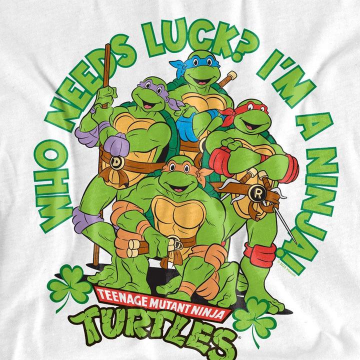 Image du produit Teenage Mutant NT - T-shirt Saint-Patrick WHO NEEDS LUCK - Femme (S)