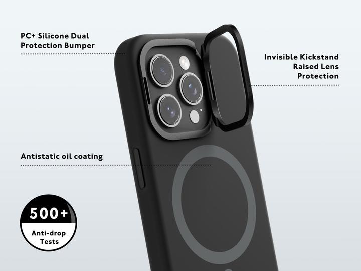 Produktbild Youngkit Hülle Cream Silicone Stand Case (Apple iPhone 16 Pro)