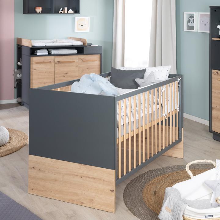 Roba Ensemble de chambre d'enfant Lenn (Unité de changement, Lit de bébé)