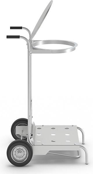 kaiserkraft Pedal-Abfallsackhalter aus Stahl, mobil (120 l)