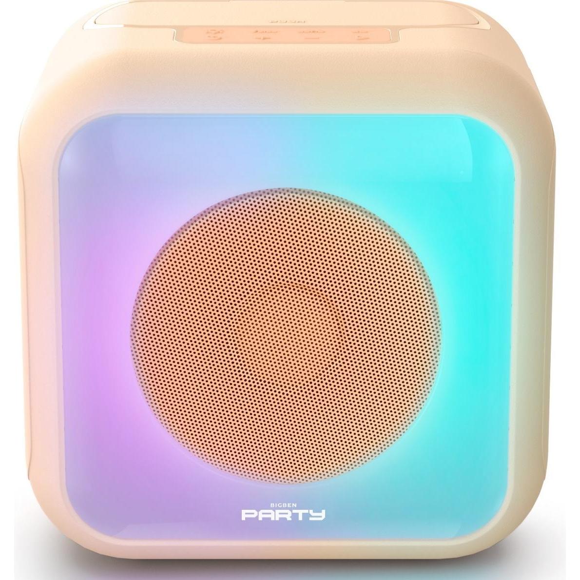 Thumbnail - Bigben PARTY Karaoke - BT-Speaker-disco lighting-2 micros (Akkubetrieb), Bluetooth Lautsprecher, Rosa