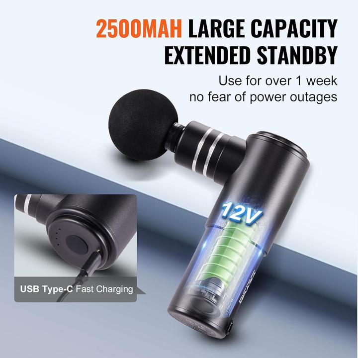Actual product image Vevor Muscle Massage Gun (4 Steps, 360 min)