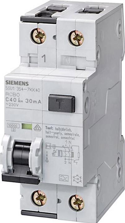 Produktbild Siemens RCBO type A 30mA, 10kA, 1+N-pole B 6A