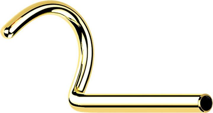 Immagine prodotto Star Piercing Threadless Nasenstecker-Stab gebogen vergoldet (senza ottone, Titanio)