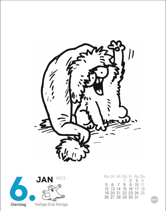 Produktbild Simons Katze Tagesabreisskalender 2026 (11 x 14 cm, Harter Einband, Deutsch)