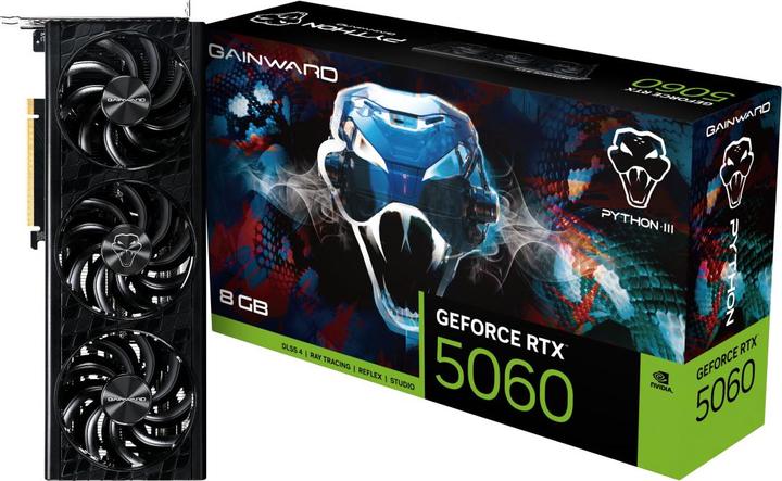 Image du produit Gainward RTX5060 Python III 8GB GDDR7 HDMI 3xDP (8 Go)