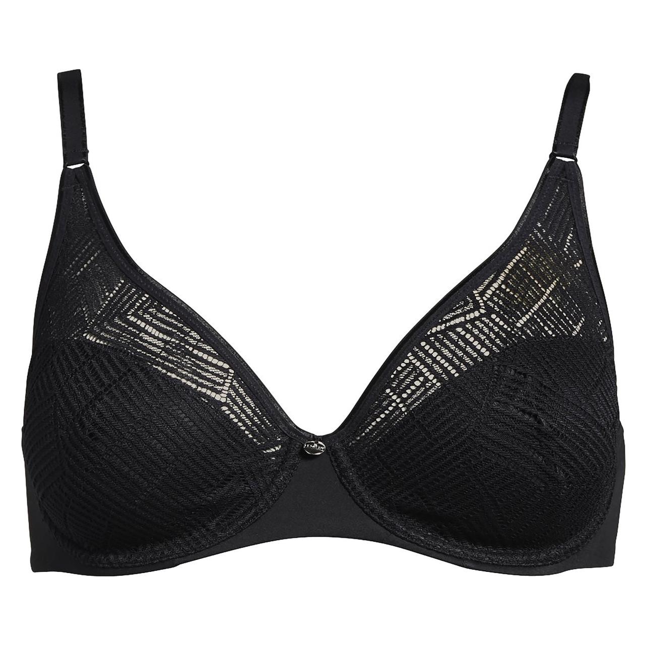 Chantelle, Bh's, EasyFeel - Emma - Bedekkende Beugelbh - Zwart - D 75, Zwart, (Een Eenheid Per Verpakking, 75 D)