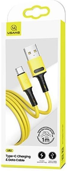 Image du produit Usams Câble U52 USB-C 2A Fast Charge 1m żółty/yellow SJ436USB03 (US-SJ436) (1 m)