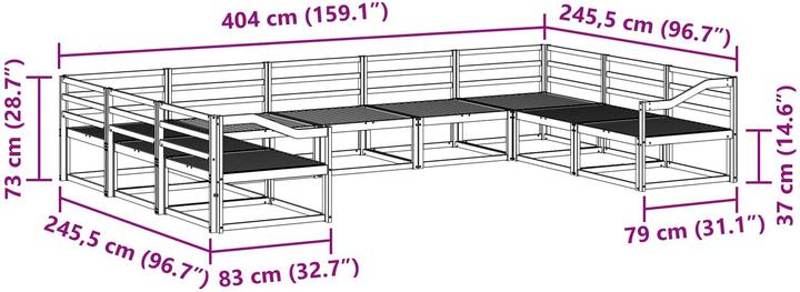 Produktbild vidaXL Outdoor-Sofagarnitur