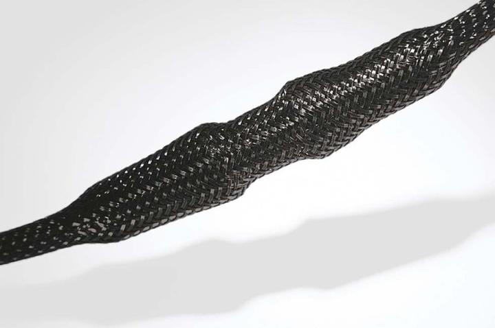 Actual product image HellermannTyton Braided Sleeving Polyester 3 mm 9 mm Black (Cable conduit, 14.90 cm)