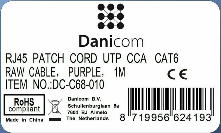 Produktbild Dsit CAT 6 Netzwerkkabel U/UTP (CAT6, 1 m)