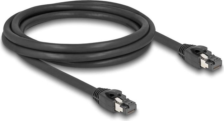 Immagine prodotto Delock Cavo di rete RJ45 Cat.8.1 S/FTP 2 m fino a 40 Gbps nero (S/FTP, CAT8.1, 2 m)