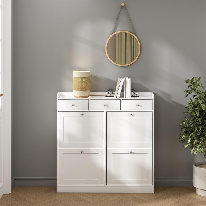 Produktbild Vicco Vitto mit 3 Schubladen & 4 Klappfächern (100 x 22 x 99.5 cm)