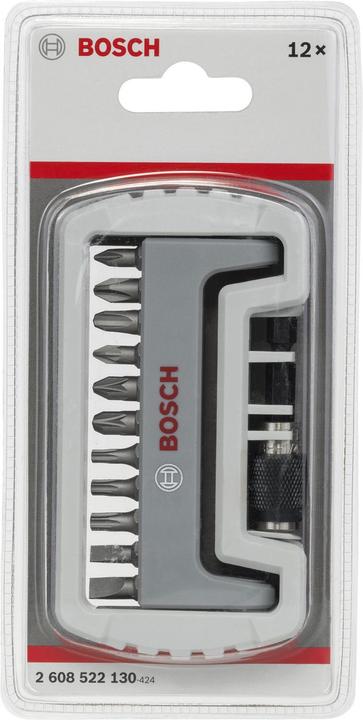 Produktbild Bosch Professional Zubehör 11-tlg. Schrauberbit-Set inklusive Bithalter, PH, PZ, T, S, 25 mm (Innensechsrund TX M20, Innensechsrund TX M15, Innensechsrund TX M25, Kreuz Phillips PH M1, Kreuz Phillips PH M2, Kreuz Pozidriv PZ M1, Kreuz Pozidriv PZ M2, Kreuz Phillips PH M3, Kreuz Pozidriv PZ M3)