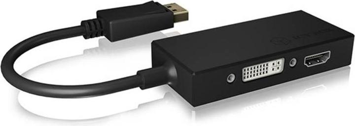 Actual product image Icy Box 3-in-1 DisplayPort zu HDMI/ DVI-D / VGA Grafikadapter (DVI, VGA, HDMI, 8.70 cm)