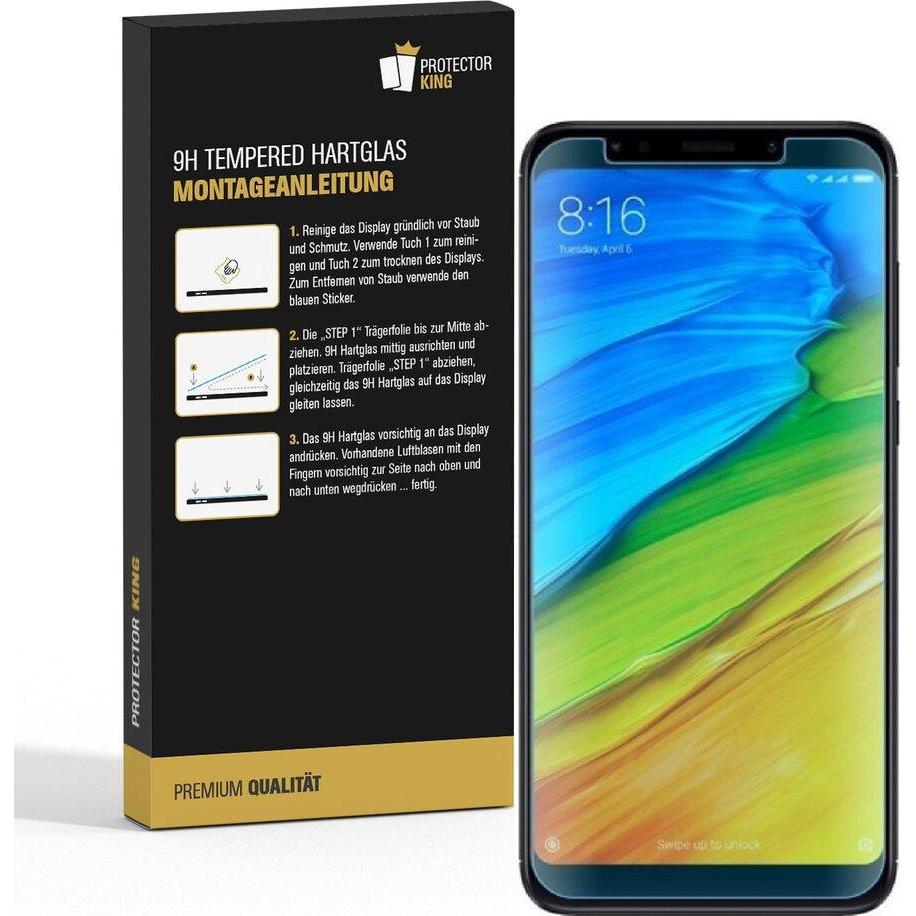 Thumbnail - Protectorking 6x echtes Tempered 9H Panzerhartglas 3D KLAR (6 Stück, Xiaomi Redmi 5), Smartphone Schutzfolie